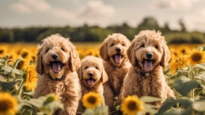 happy and healthy goldendoodle family