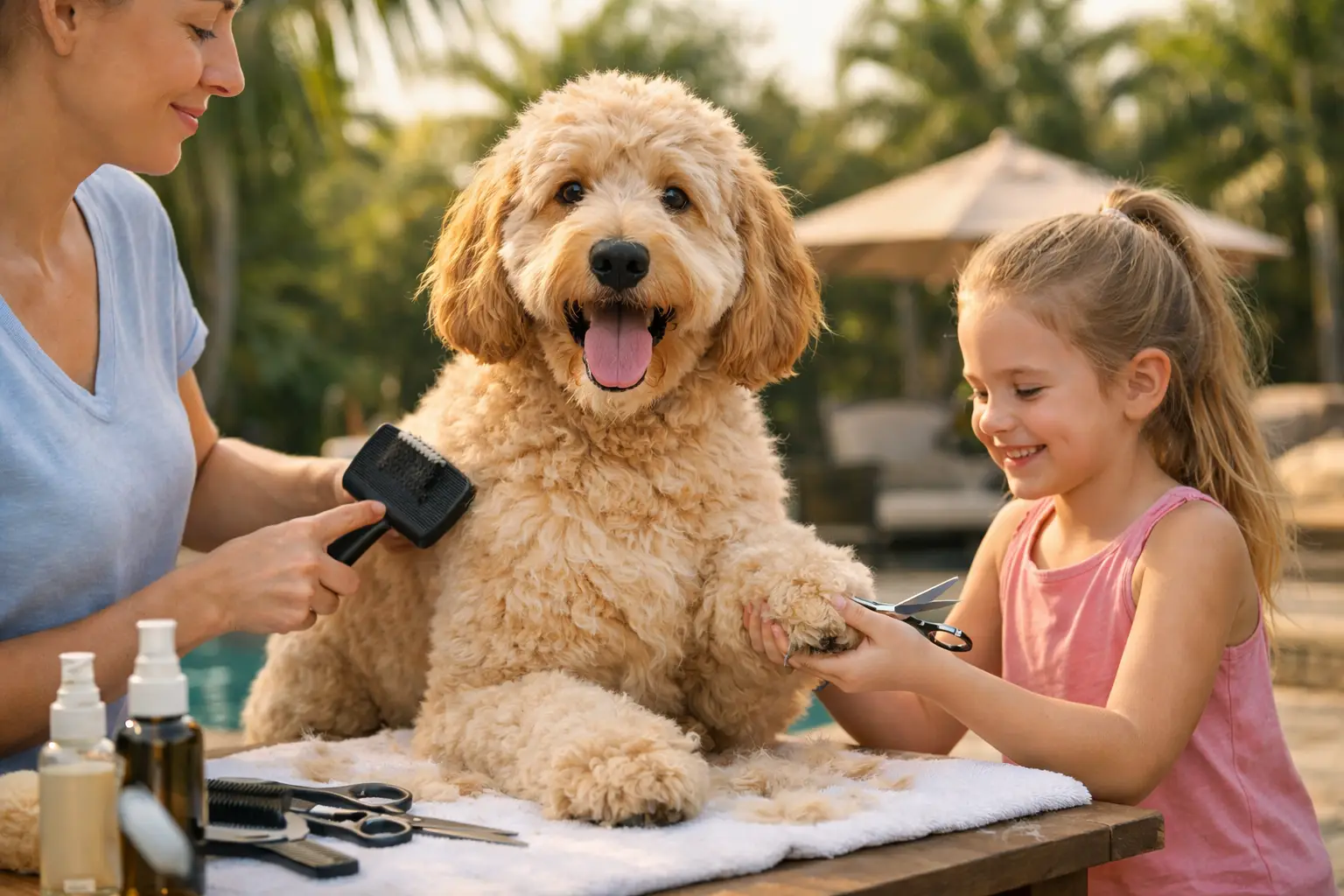 Goldendoodle Grooming Routine Guide for Families | Shalom Goldendoodles by Mary Goldendoodle Grooming Routine Guide for Families