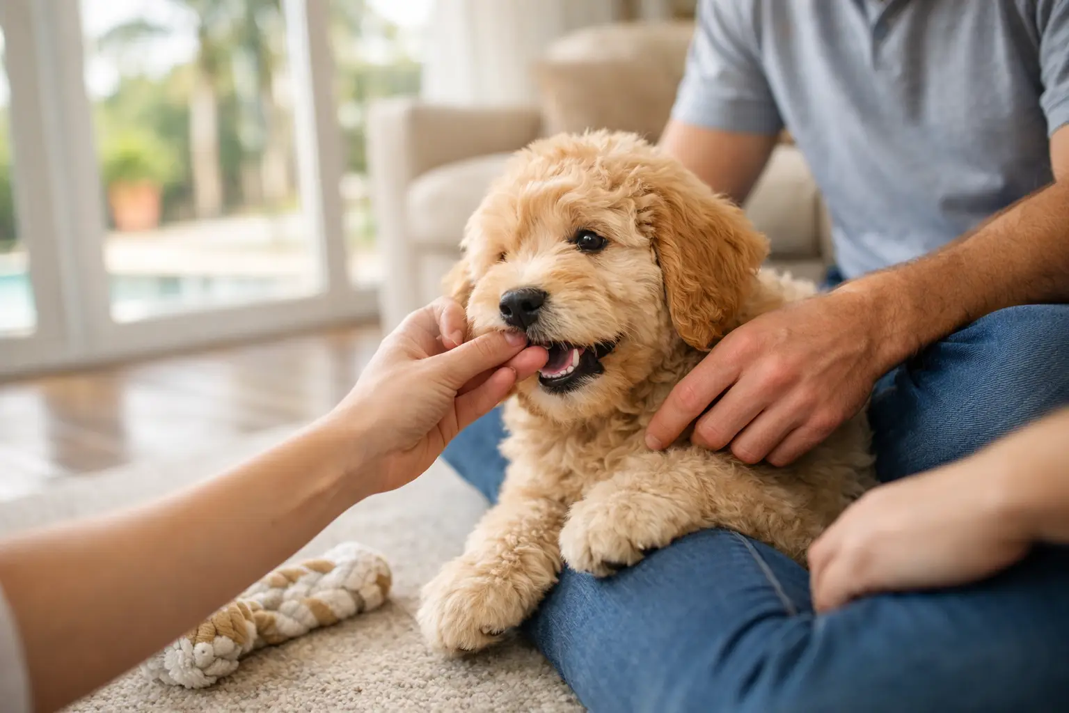 How to Stop Puppy Biting Gently at Your Home | Shalom Goldendoodles by Mary How to Stop Puppy Biting Gently at Your Home