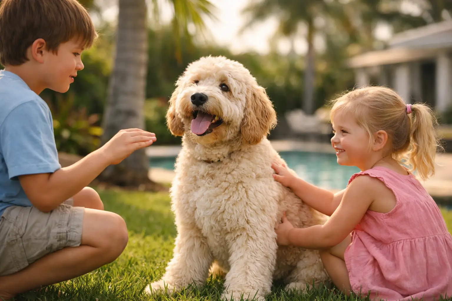 How to Train a Goldendoodle Around Children